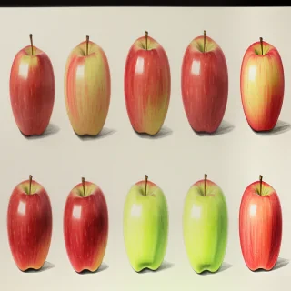 drawings of apples