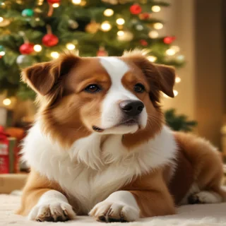 wallpaper christmas dog