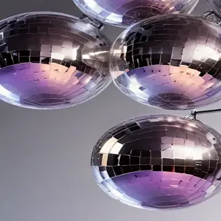 transparent disco balls