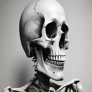 creative skeleton drawing art