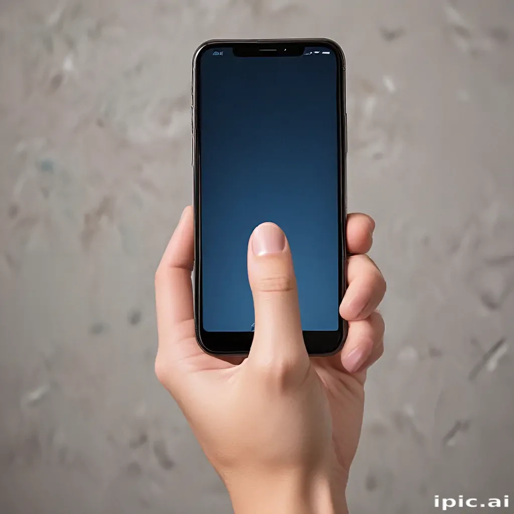 hand holding a phone