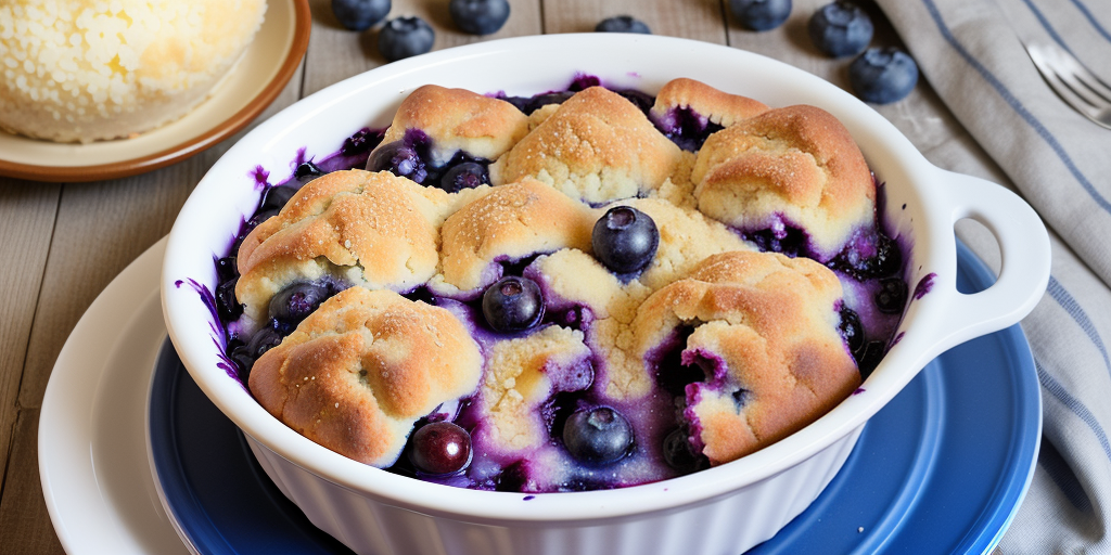 blueberry cobbler in crock pot