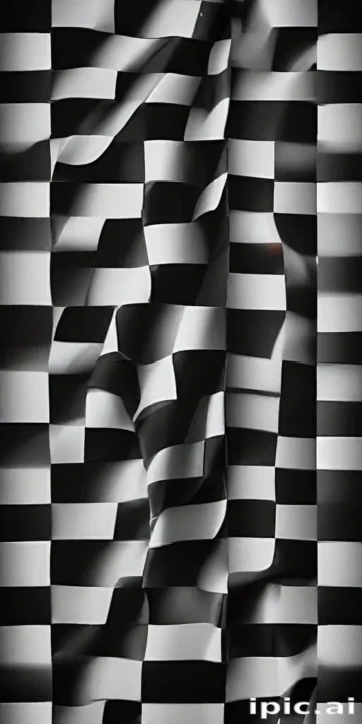 black and white checkered background