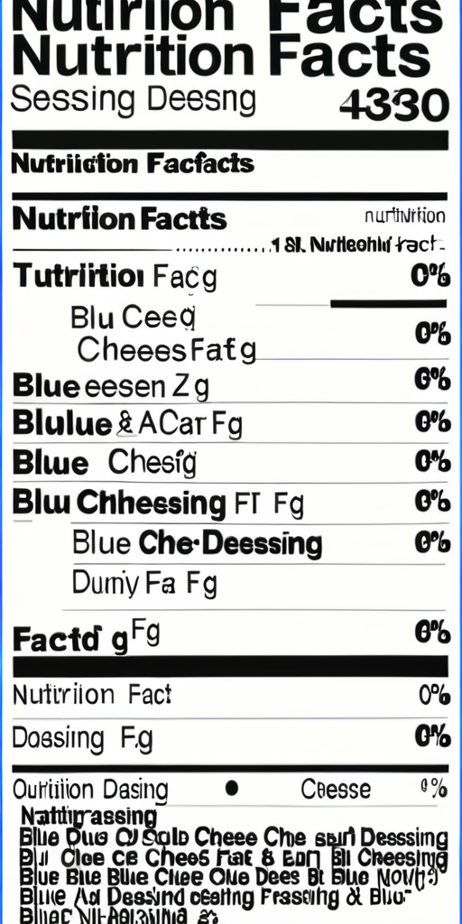 blue cheese dressing nutrition facts