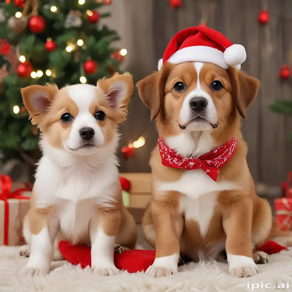 cute christmas dogs