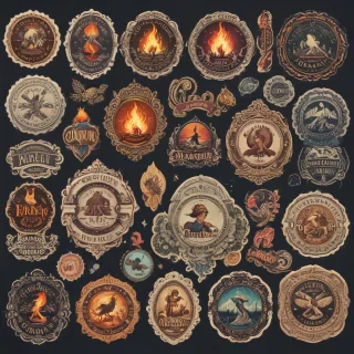 vintage stickers png