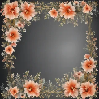 transparent floral border