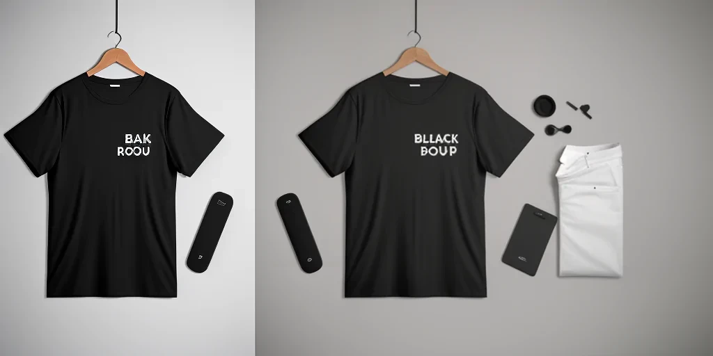 shirt mockup black