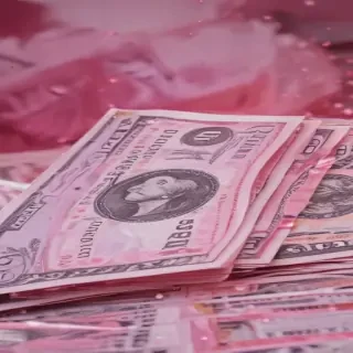 pink money background