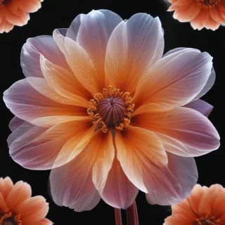 transparent flower outline