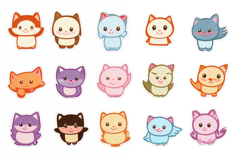 cute stickers png