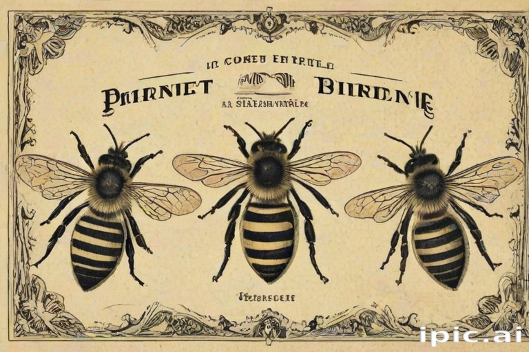 free vintage bee printables