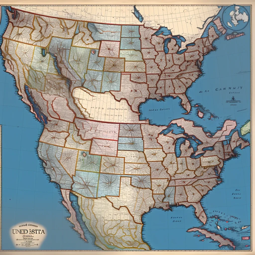 united states of america map