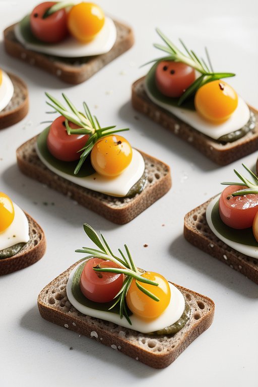 savory bites on rye bread