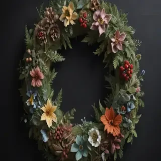 wreath drawing