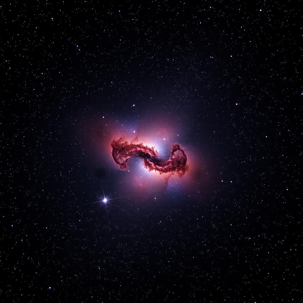 Generate a high-resolution image of a deep space nebula filled with stars against a dark background, captured with a DSLR camera using a wide-angle lens at f/2.8, ISO 1600, 30 seconds exposure, in astrophotography style.