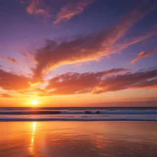 sunset on the beach backgrounds