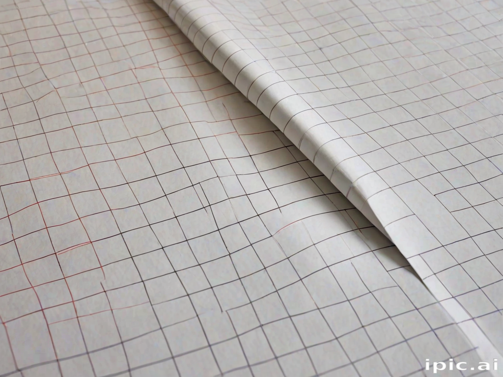 Close-Up of a Sheet of Graph Paper with Grid Pattern Visible