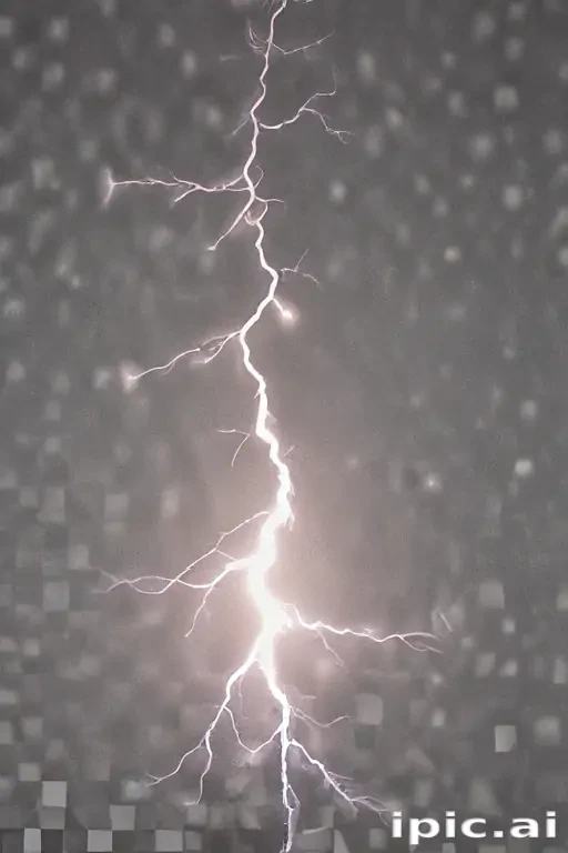 Striking Lightning Bolt Illuminating the Dark Sky During a Thunderstorm.