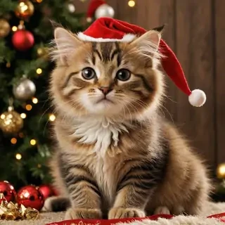 cat christmas wallpaper