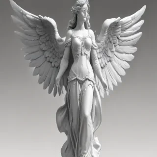 angel clip art black and white
