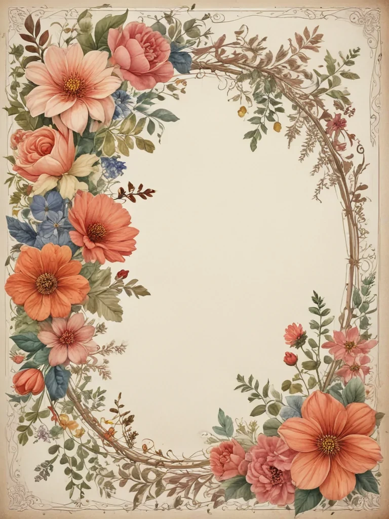 floral page borders
