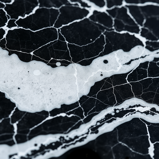 high-resolution image of black marble surface with white veins, close-up view, natural light, DSLR camera, f/4 aperture, 1/60 shutter speed, ISO 100, macro lens