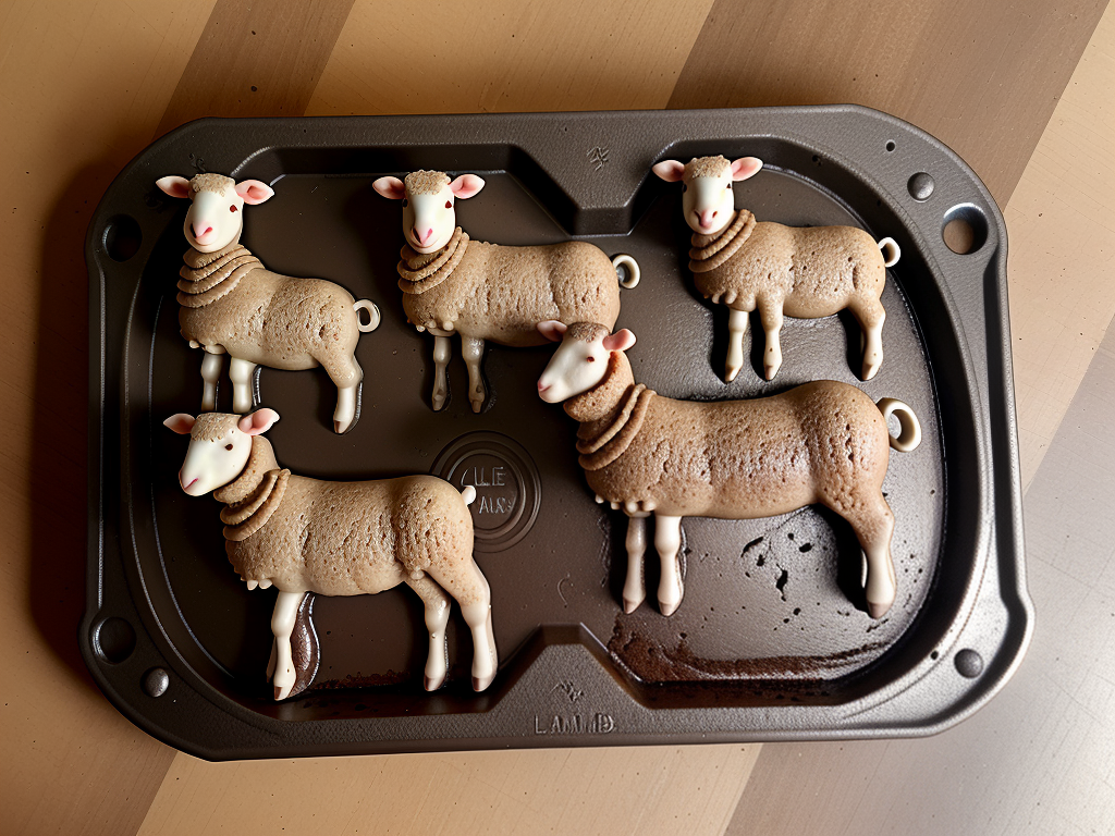 cast iron lamb cake mold