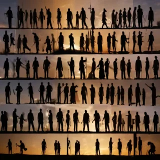 people silhouettes