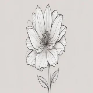 simple flower line art