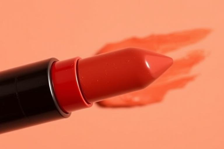 Terracotta lip crayon dubbed "Desert Sunset," combining warmth and earthiness in a creamy, buildable formula