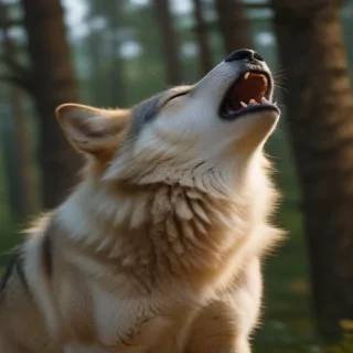 wolf howling png