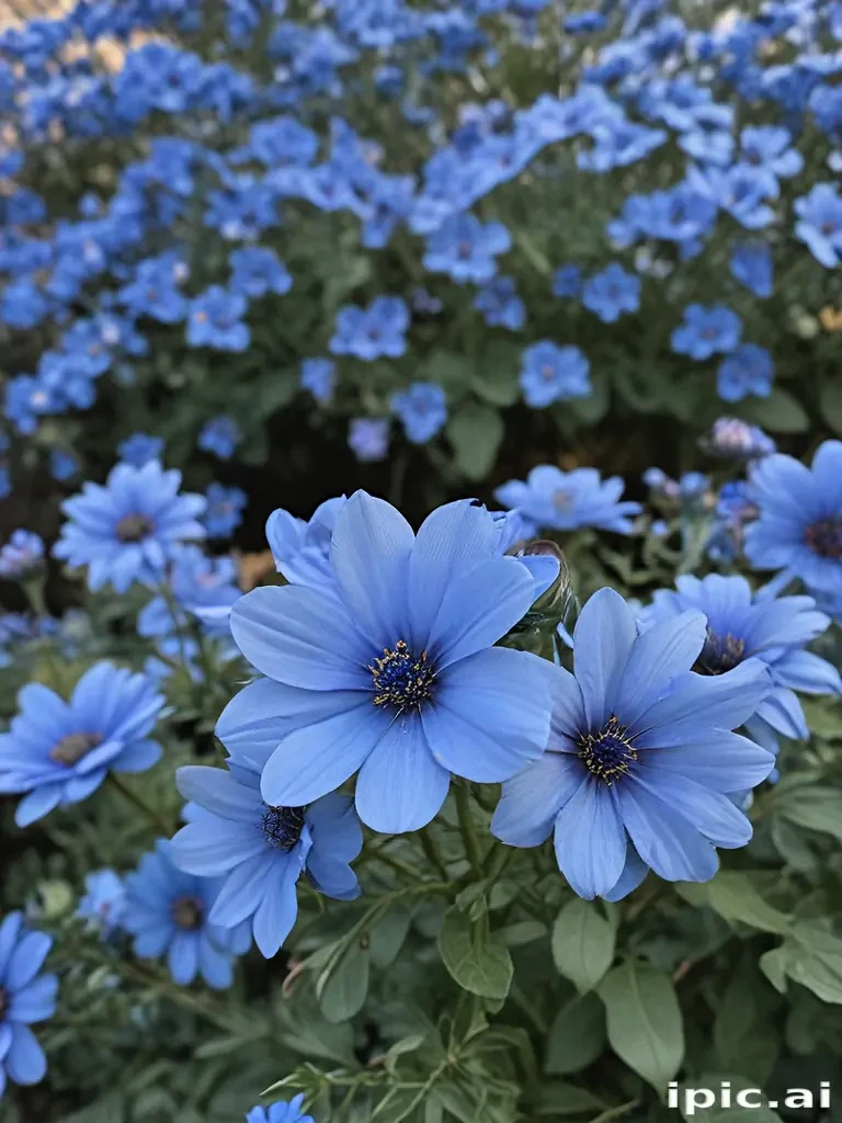 blue flowers aesthetic