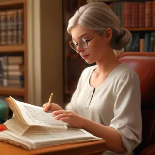 cartoon of reading