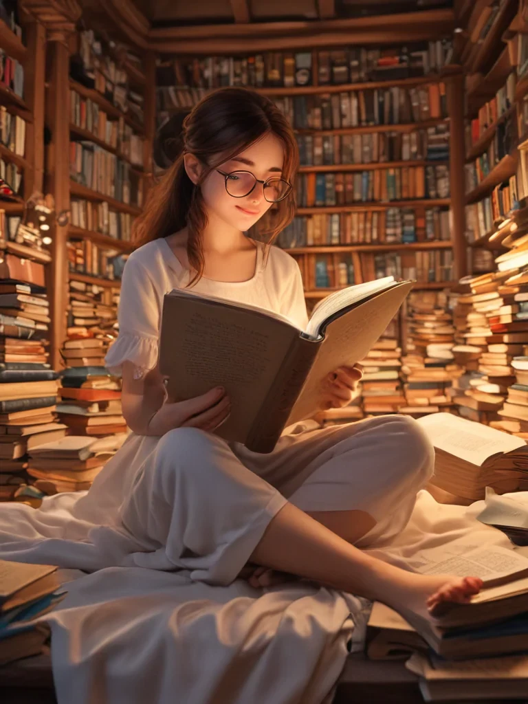 cartoon of reading