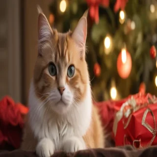 pictures of cats for christmas