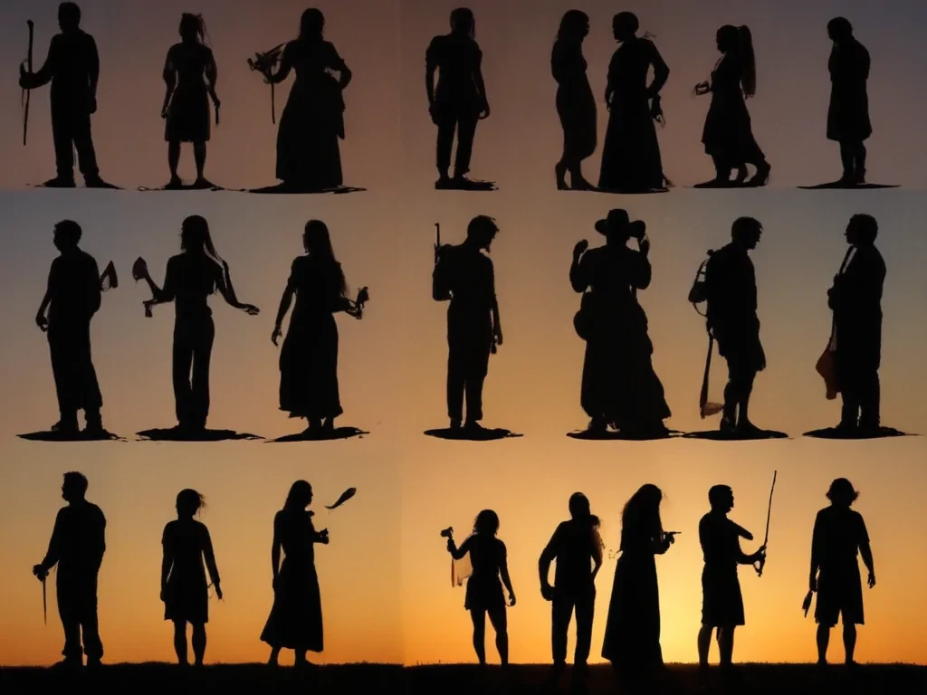 people silhouettes