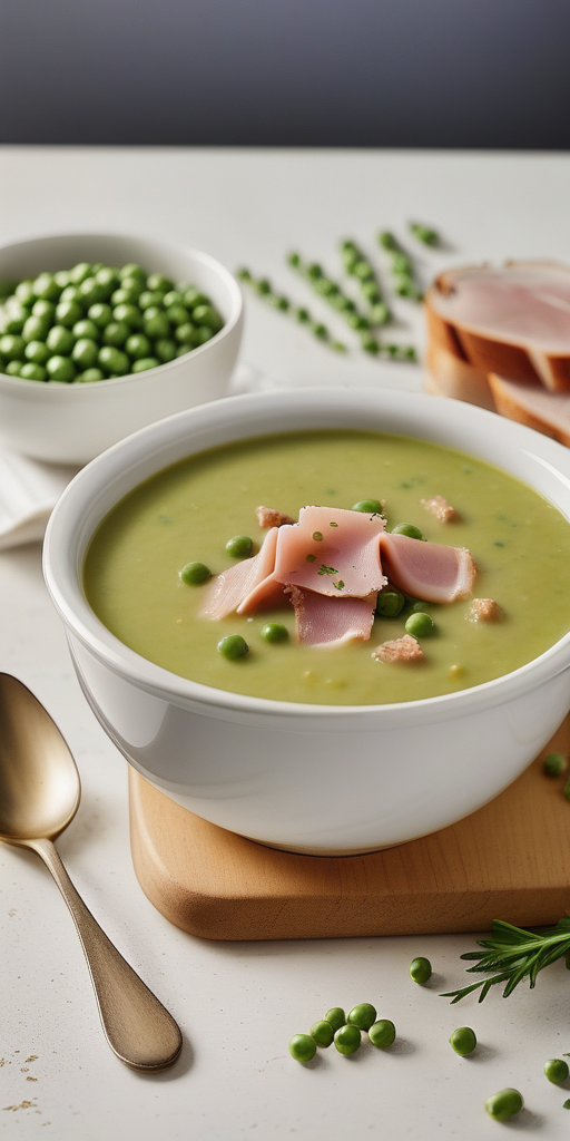 calories pea soup with ham