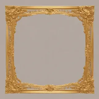 transparent background gold border