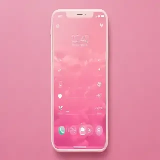pink home screen