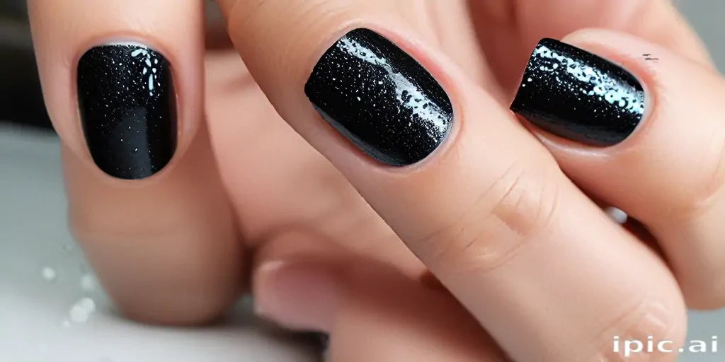 black with glitter