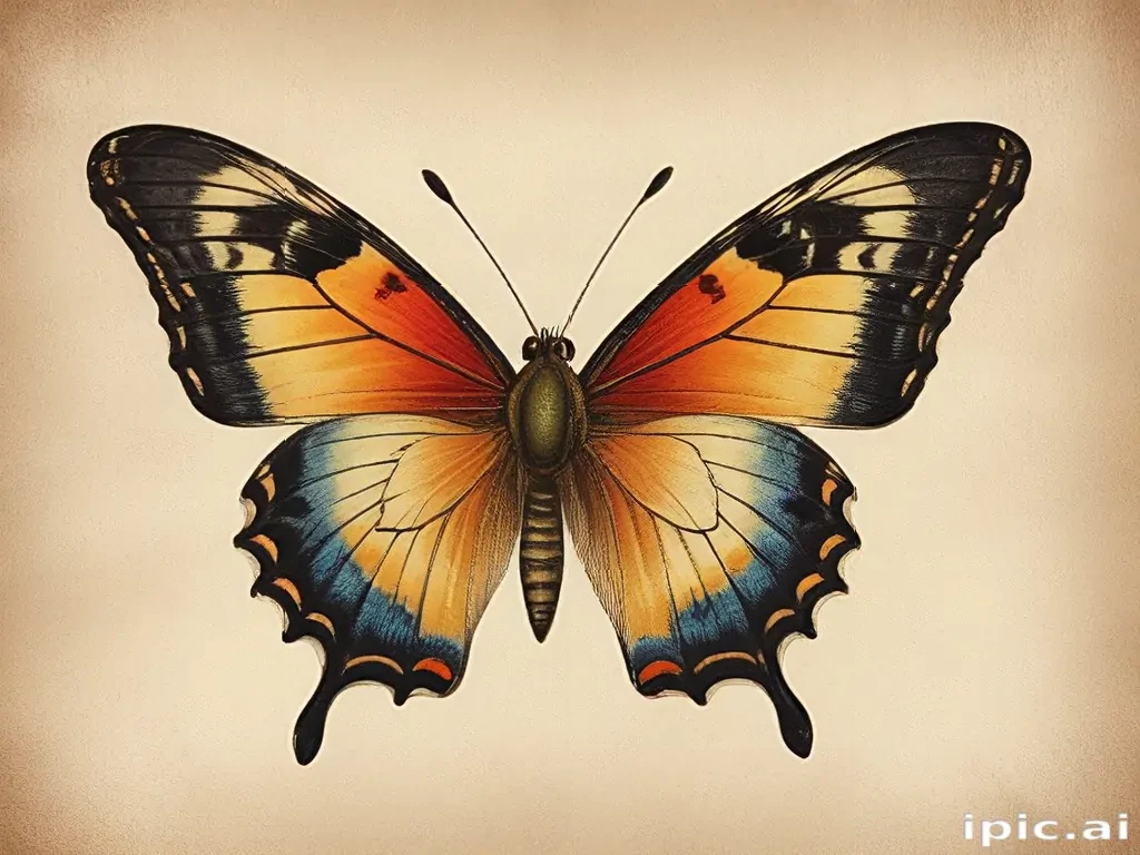 vintage butterfly illustration