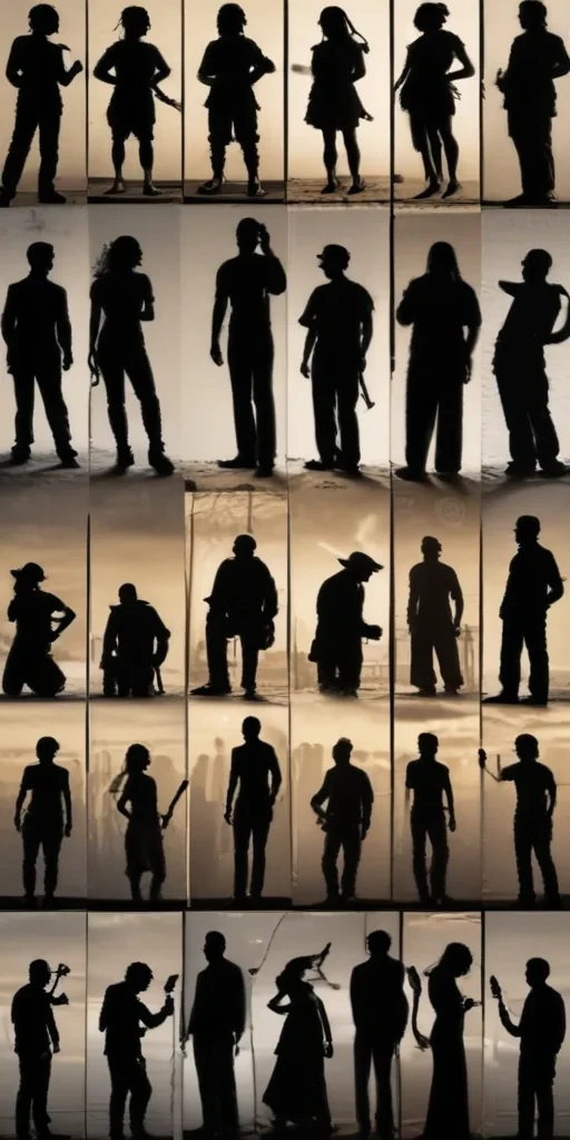 people silhouettes