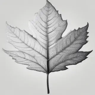 leaf clip art black and white