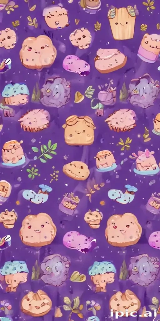 kawaii cute purple wallpaper