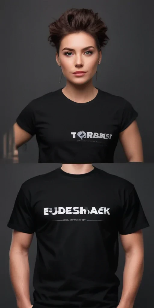 black t-shirt mockup