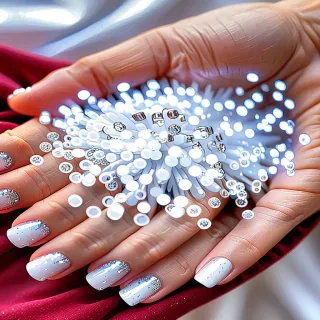 white sparkles
