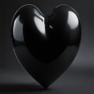 black heart transparent