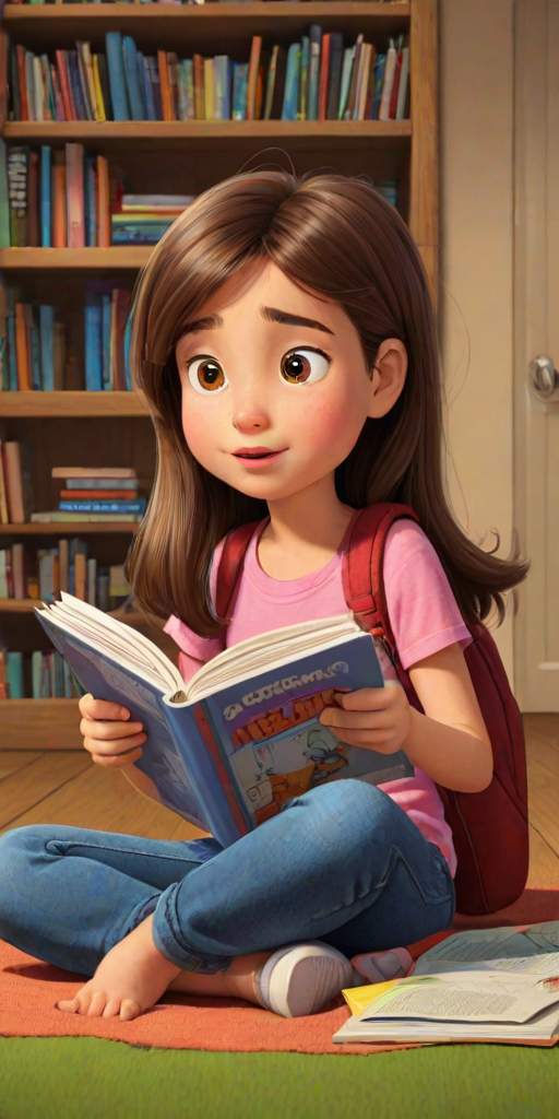 reading cartoon