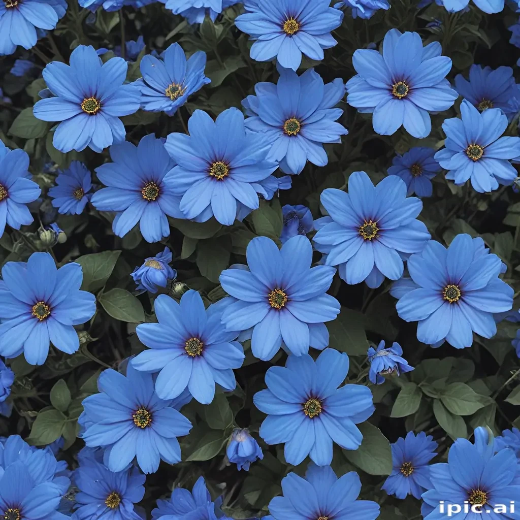 aesthetic blue flowers